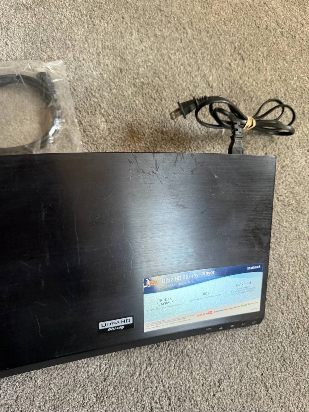 Samsung UBD-K8500 4K Ultra HD Blu-ray Player W/ WiFi NO REMOTE Tested